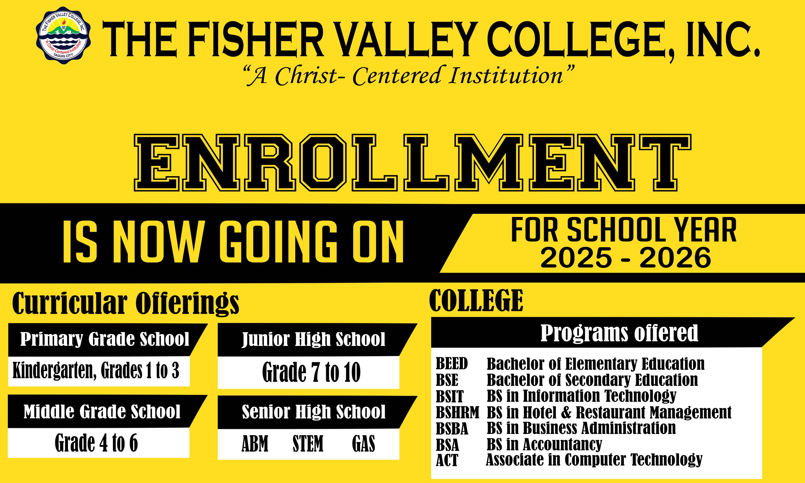 ENROLLMENT IS NOW ONGOING FOR SCHOOL YEAR 2025-2026